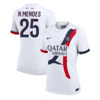 Billiga Paris Saint-Germain Nuno Mendes #25 Borta fotbollskläder Dam 2024-25 Kortärmad